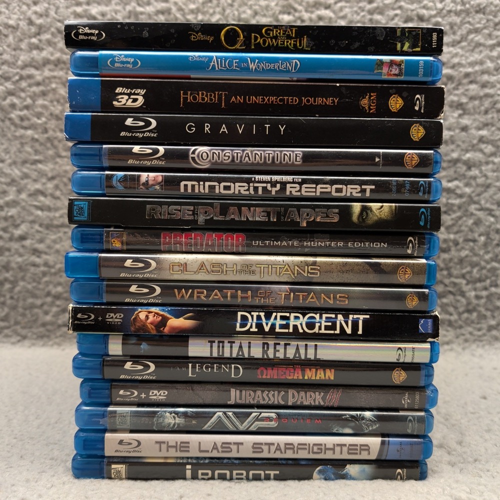 Lot of 17 Blu-Ray Movies Action Disney Sci-Fi Fantasy Assorted Movie Collection